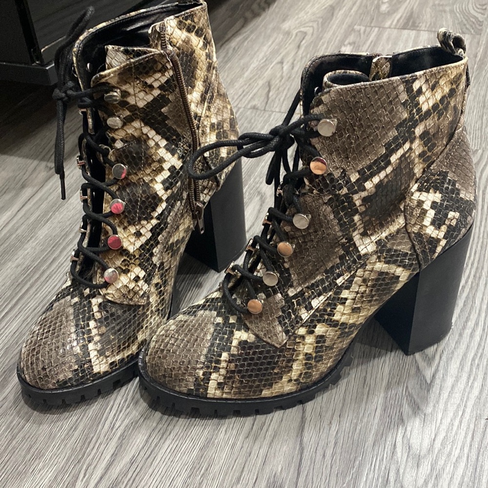 Almost New Snakeskin Booties